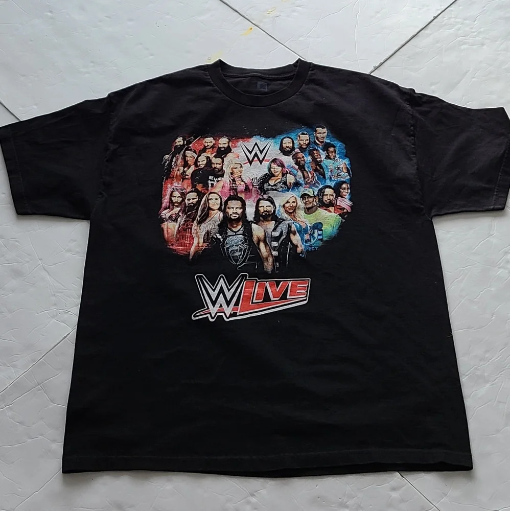 WWE WRESTLING LIVE TOUR 2018 double sided size XXL